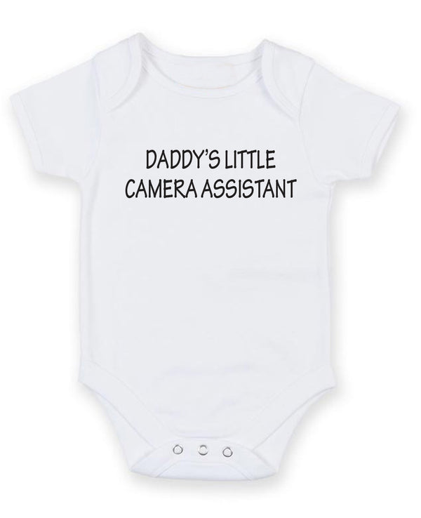 Daddy's Little Camera Assistant Personalised Baby Boy Girl Unisex Short Sleeve Bodysuit