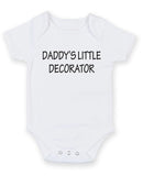 Daddy's Little Decorator Personalised Baby Boy Girl Unisex Short Sleeve Bodysuit