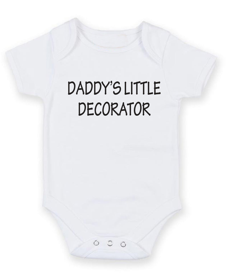 Daddy's Little Decorator Personalised Baby Boy Girl Unisex Short Sleeve Bodysuit