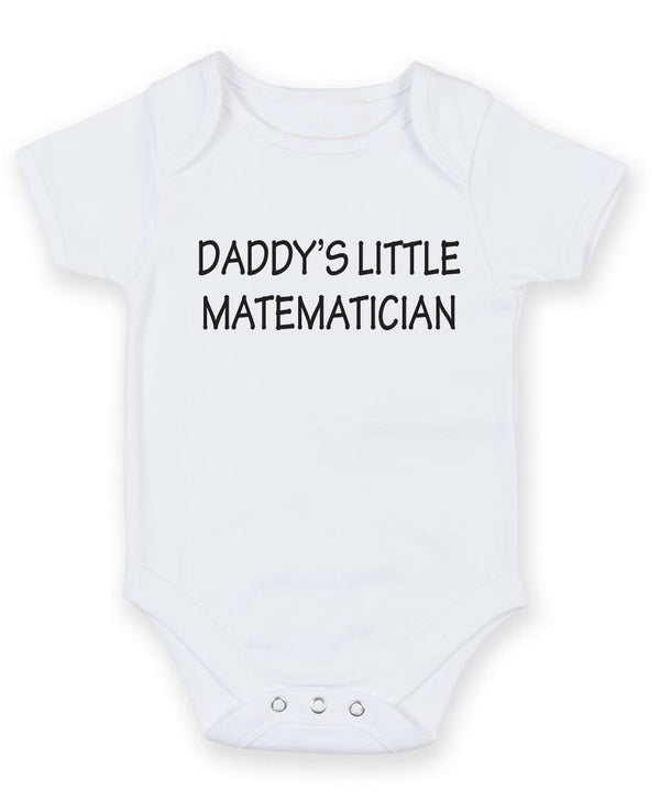 Daddy's Little Mathematician Personalised Baby Boy Girl Unisex Short Sleeve Bodysuit