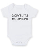 Daddy's Little Mathematician Personalised Baby Boy Girl Unisex Short Sleeve Bodysuit