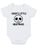 Daddy's Little Nightmare Personalised Baby Boy Girl Unisex Short Sleeve Bodysuit