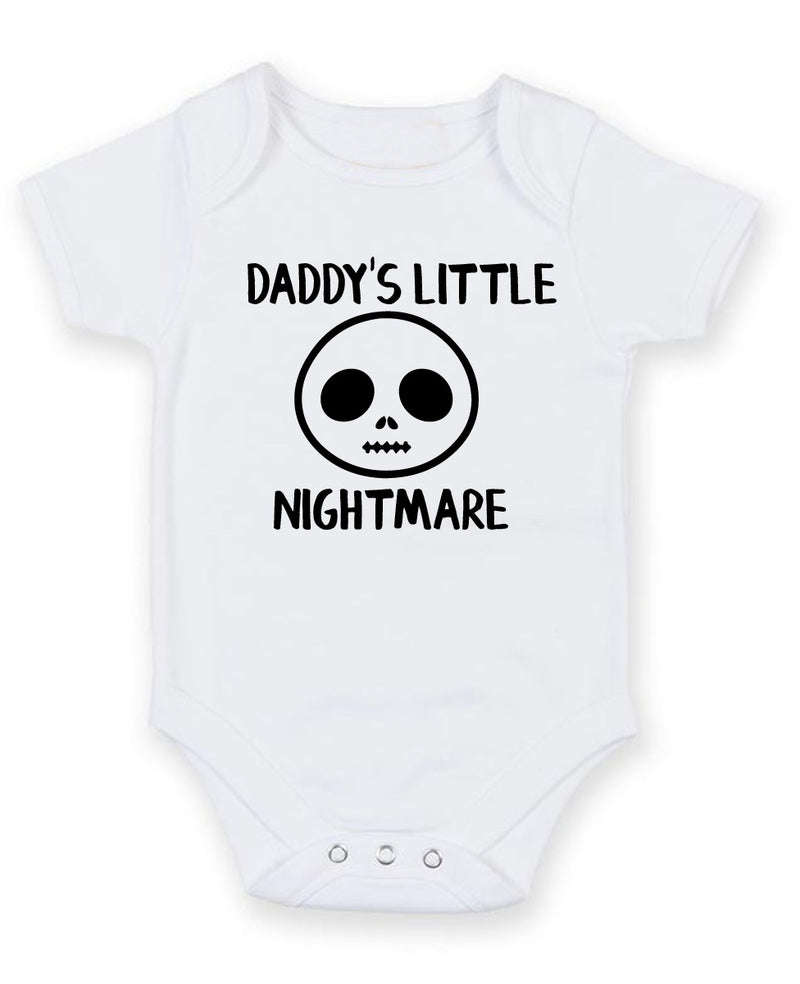 Daddy's Little Nightmare Personalised Baby Boy Girl Unisex Short Sleeve Bodysuit