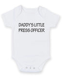 Daddy's Little Press Officer Personalised Baby Boy Girl Unisex Short Sleeve Bodysuit