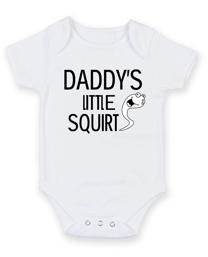 Daddy's Little Squirt Personalised Baby Boy Girl Unisex Short Sleeve Bodysuit