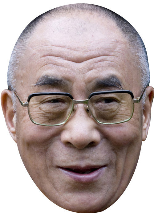 Dalai Lama Celebrity Face Mask Fancy Dress Cardboard Costume Mask