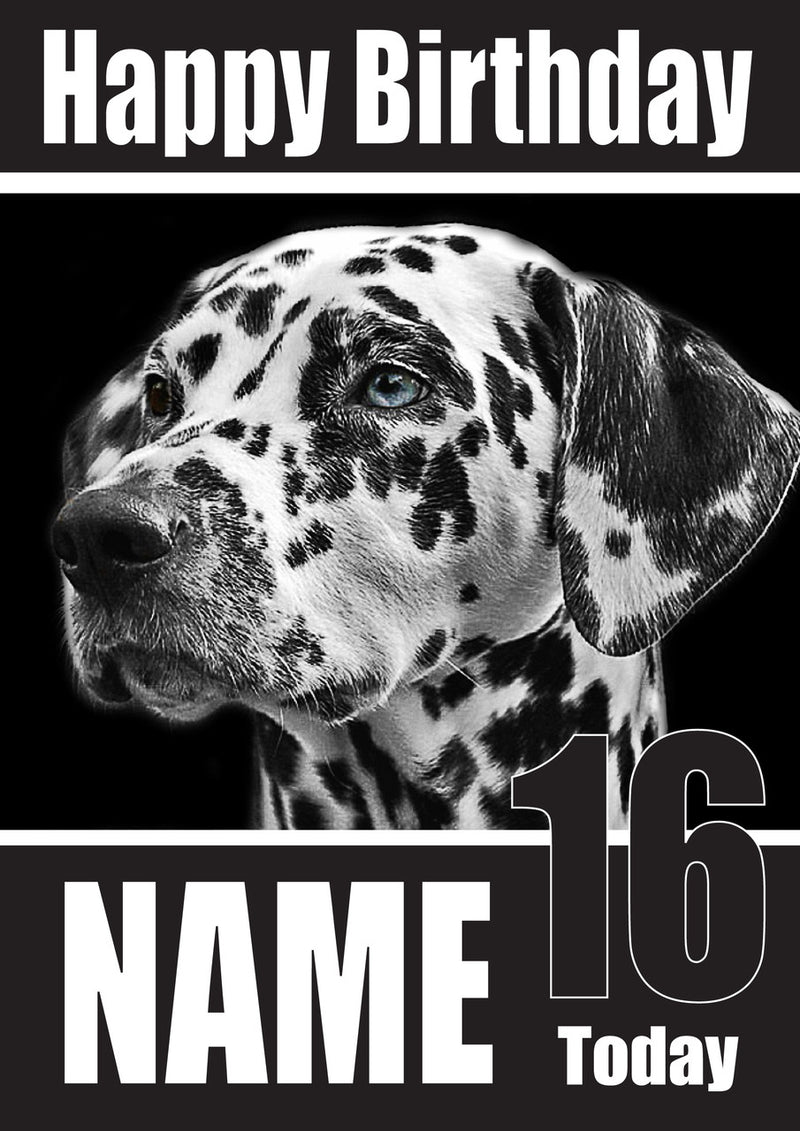 Dalmation Card DOGS AND Funny Puppy Kids Adult Personalised Birthday Card