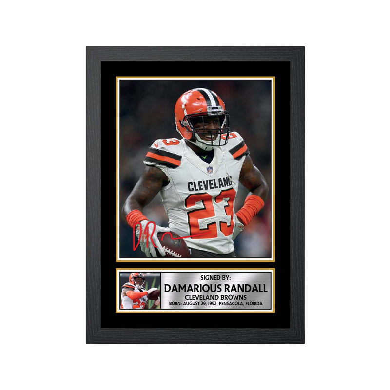 Damarious Randall Limited Edition Football Signed Print - American Footballer