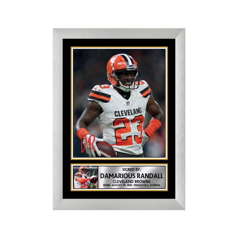 Damarious Randall Limited Edition Football Signed Print - American Footballer