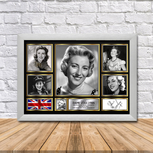 Dame Vera Lynn Printed Signature Print – Reproduction Print