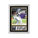 Damien Wilson Limited Edition Football Signed Print - American Footballer