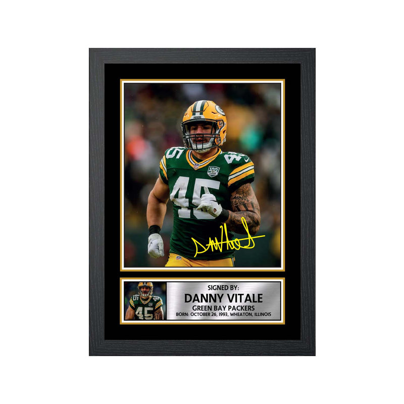 Danny Vitale Limited Edition Football Signed Print - American Footballer