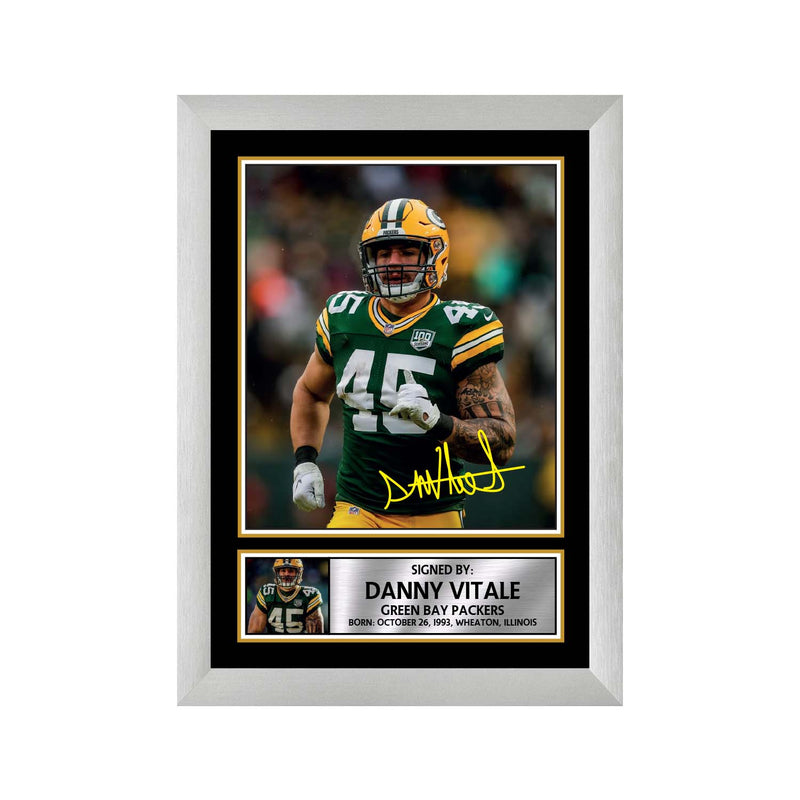 Danny Vitale Limited Edition Football Signed Print - American Footballer