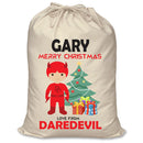 PERSONALISED Cartoon Inspired Super Hero Devil GARY - XL Children's Christmas Santa Sack CUSTOMISE Present