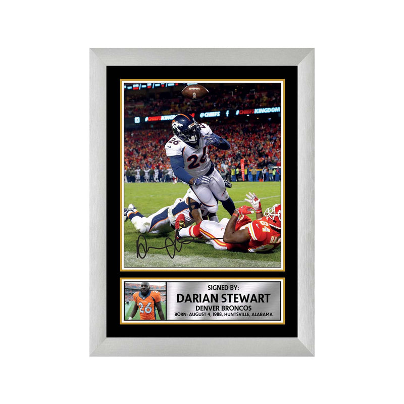 Darian Stewart Limited Edition Football Signed Print - American Footballer