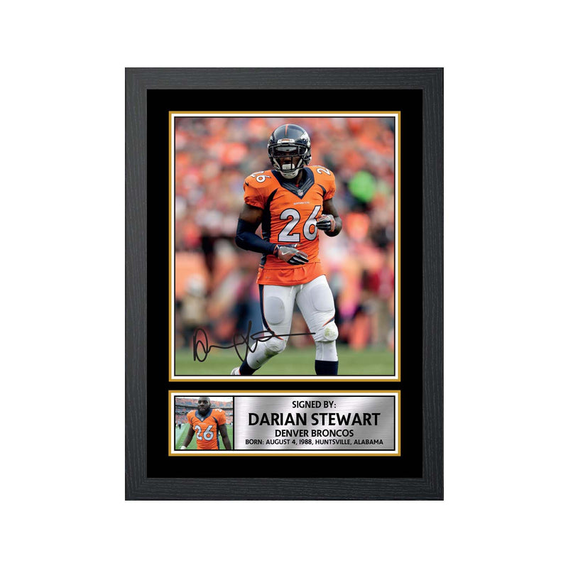 Darian Stewart 2 Limited Edition Football Signed Print - American Footballer