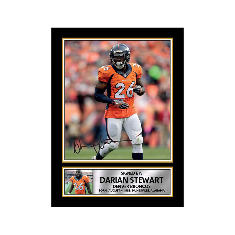 Darian Stewart 2 Limited Edition Football Signed Print - American Footballer