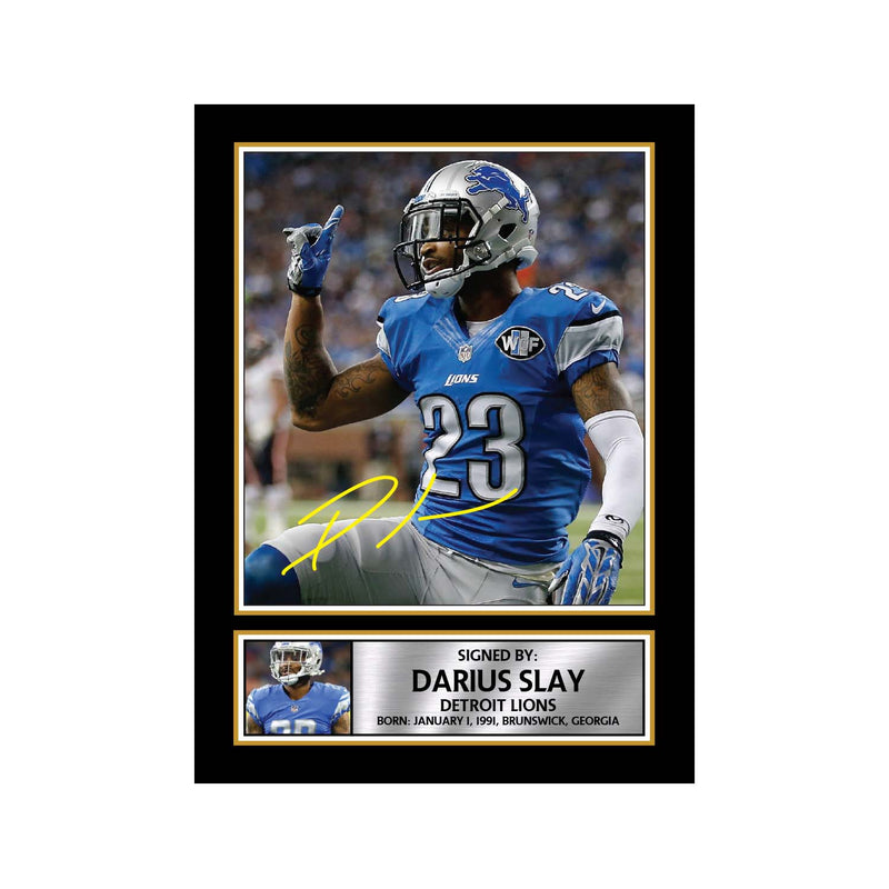 Darius Slay Limited Edition Football Signed Print - American Footballer