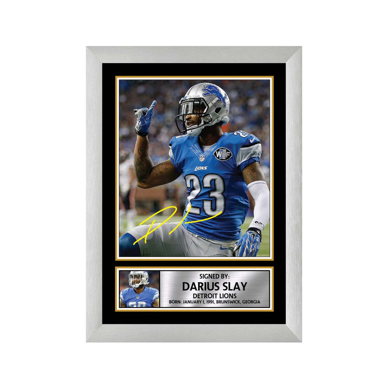 Darius Slay Limited Edition Football Signed Print - American Footballer