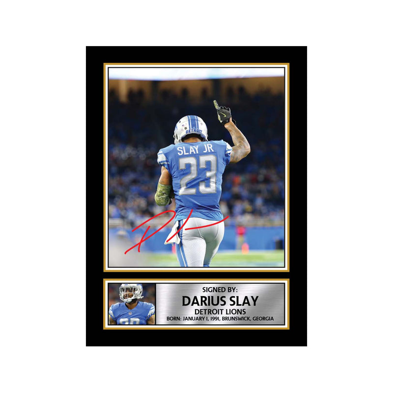 Darius Slay 2 Limited Edition Football Signed Print - American Footballer