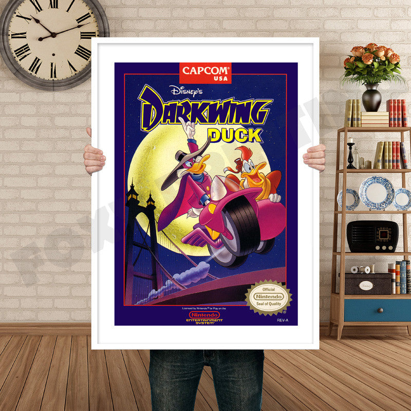 Dark Wing Duck Retro GAME INSPIRED THEME Nintendo NES Gaming A4 A3 A2 Or A1 Poster Art 188