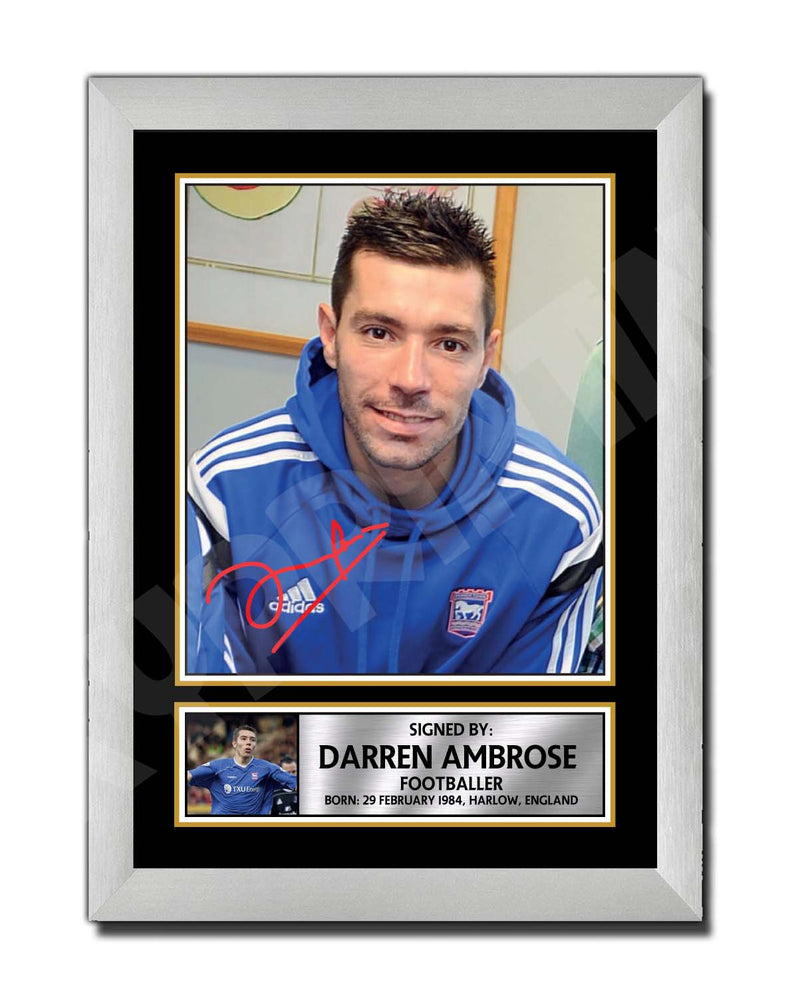Darren Ambrose Limited Edition Football Player Signed Print - Football
