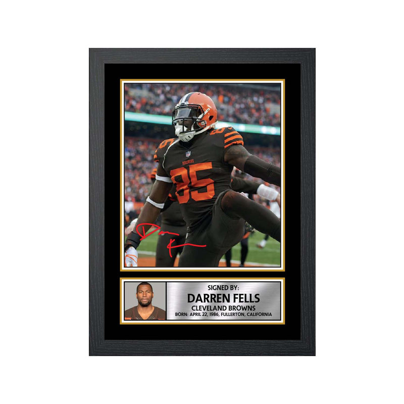 Darren Fells Limited Edition Football Signed Print - American Footballer