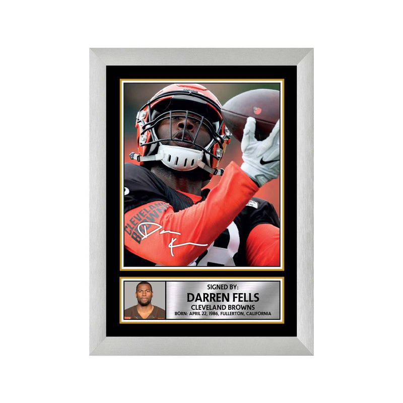 Darren Fells 2 Limited Edition Football Signed Print - American Footballer