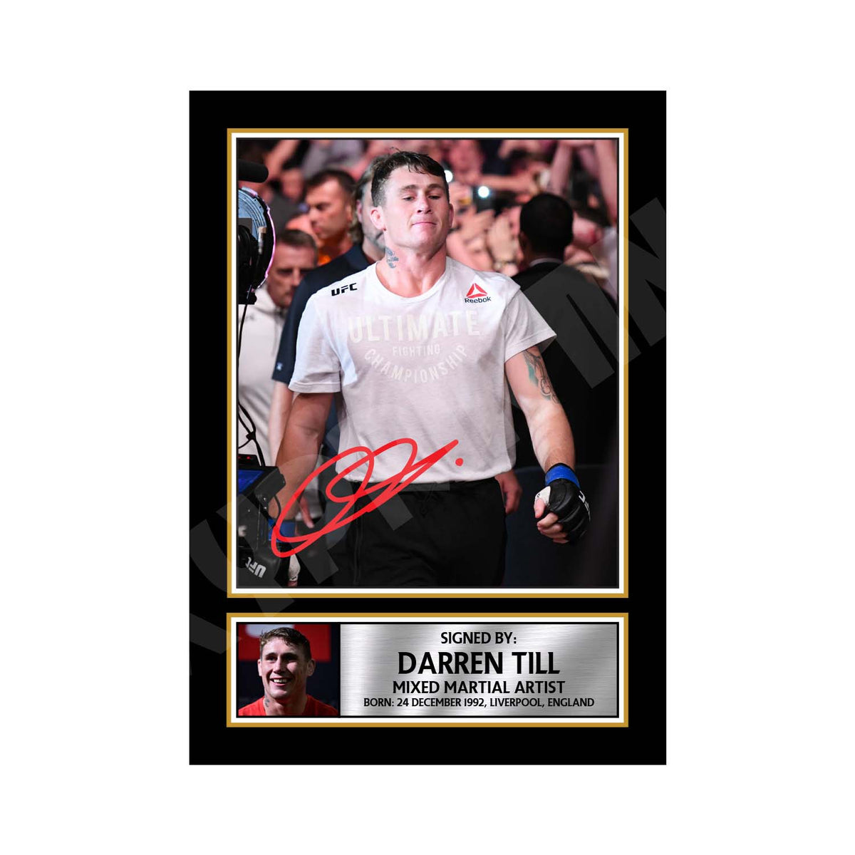 Darren Till MMA Wrestler Printed Signature Print – MMA Wrestling – Reproduction Print