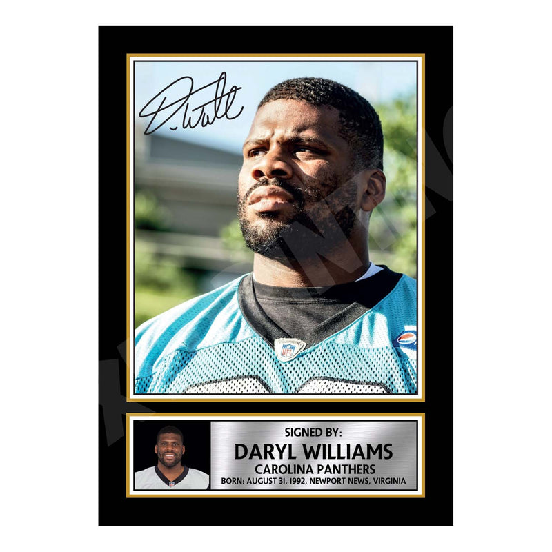 Daryl Williams 1 Limited Edition Football Signed Print - American Footballer