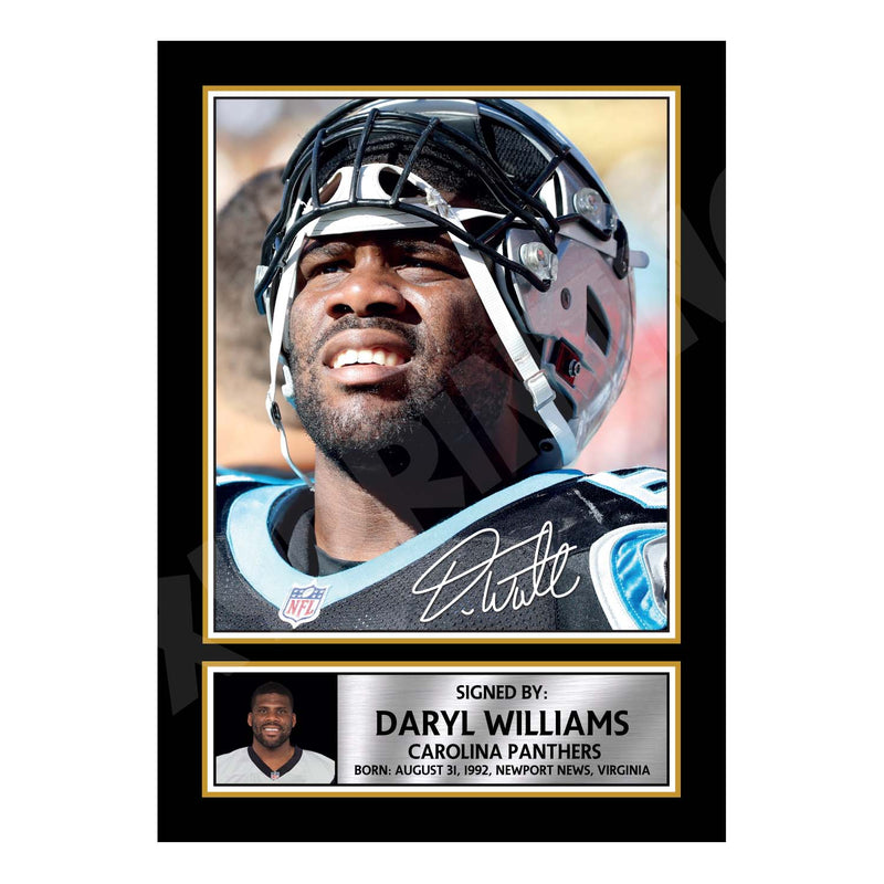 Daryl Williams 2 Limited Edition Football Signed Print - American Footballer