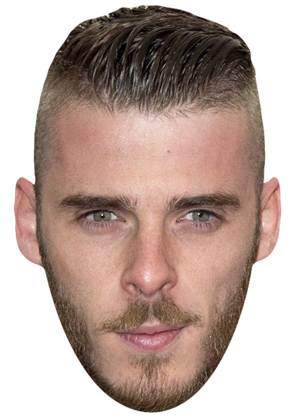 DAVID DE GEA MASK JB - Footballer Fancy Dress Cardboard Celebrity Party Face Mask