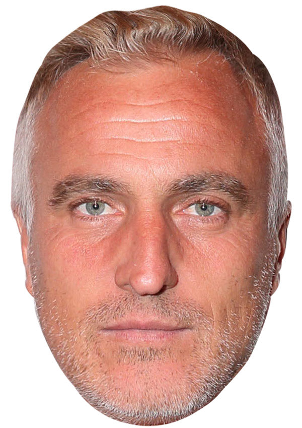 DAVID GINOLA OLD JB - Footballer Fancy Dress Cardboard Celebrity Party Face Mask