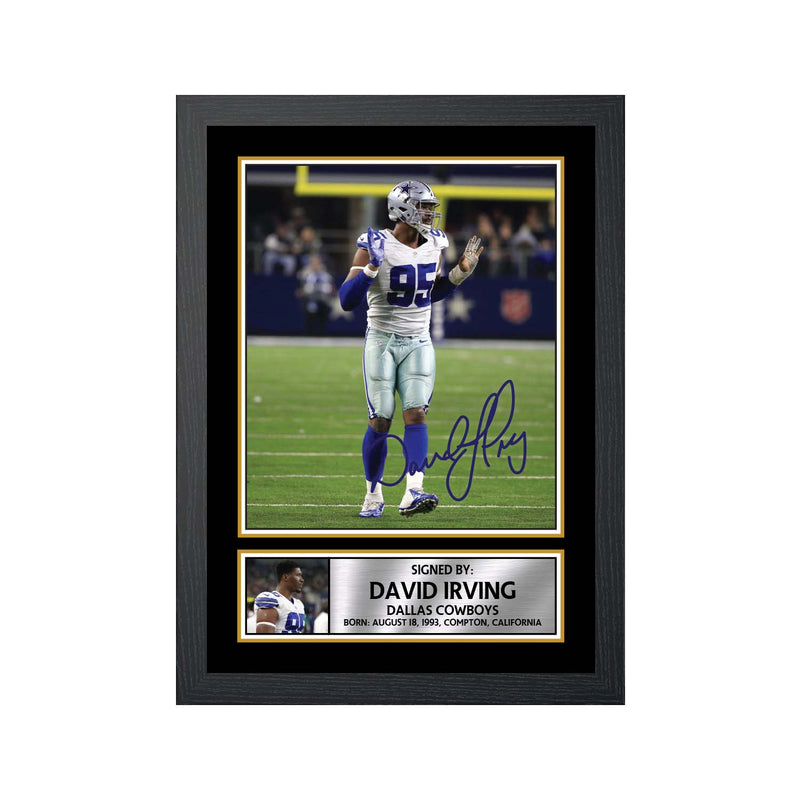 David Irving Limited Edition Football Signed Print - American Footballer