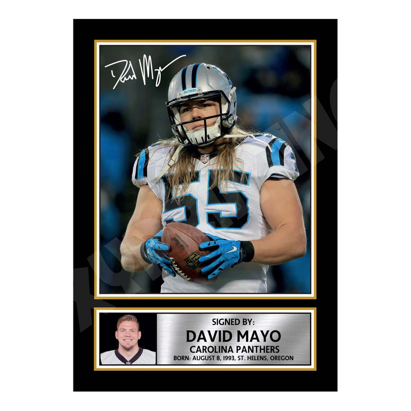 David Mayo 1 Limited Edition Football Signed Print - American Footballer