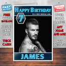 David Beckham Theme Inspired Kids Inspired Adult Personalised Sports Birthday Card (SA)