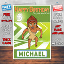 Dawn Of The Croods 4 Style Theme Personalised Kidshows Birthday Card (SA)