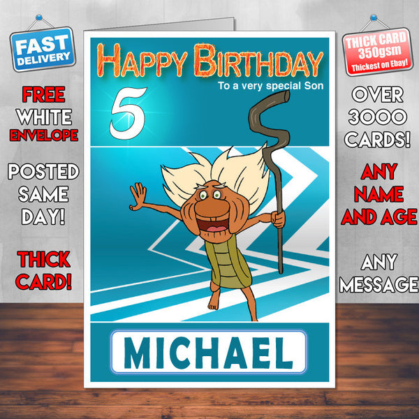 Dawn Of The Croods 6 Style Theme Personalised Kidshows Birthday Card (SA)