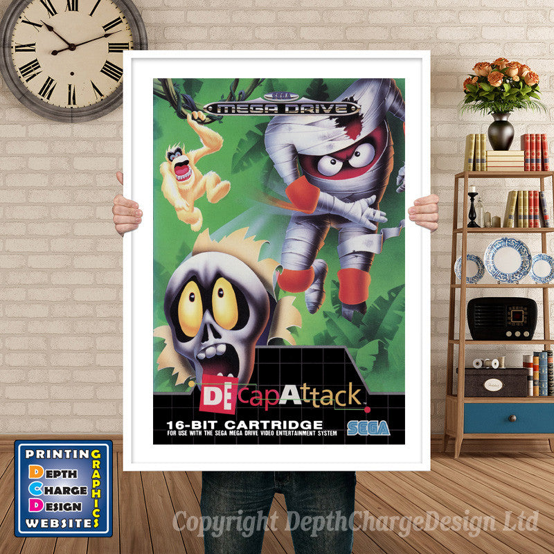 Decapattack Eu - Sega Megadrive Inspired Retro Gaming Poster A4 A3 A2 Or A1