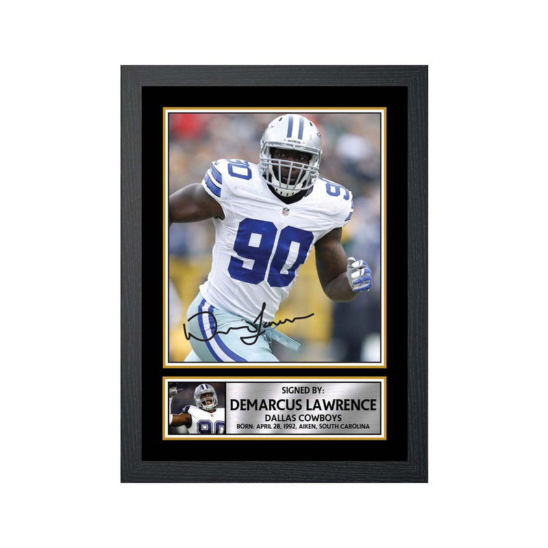 DeMarcus Lawrence Limited Edition Football Signed Print - American Footballer