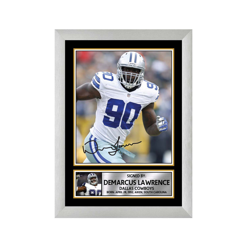 DeMarcus Lawrence Limited Edition Football Signed Print - American Footballer