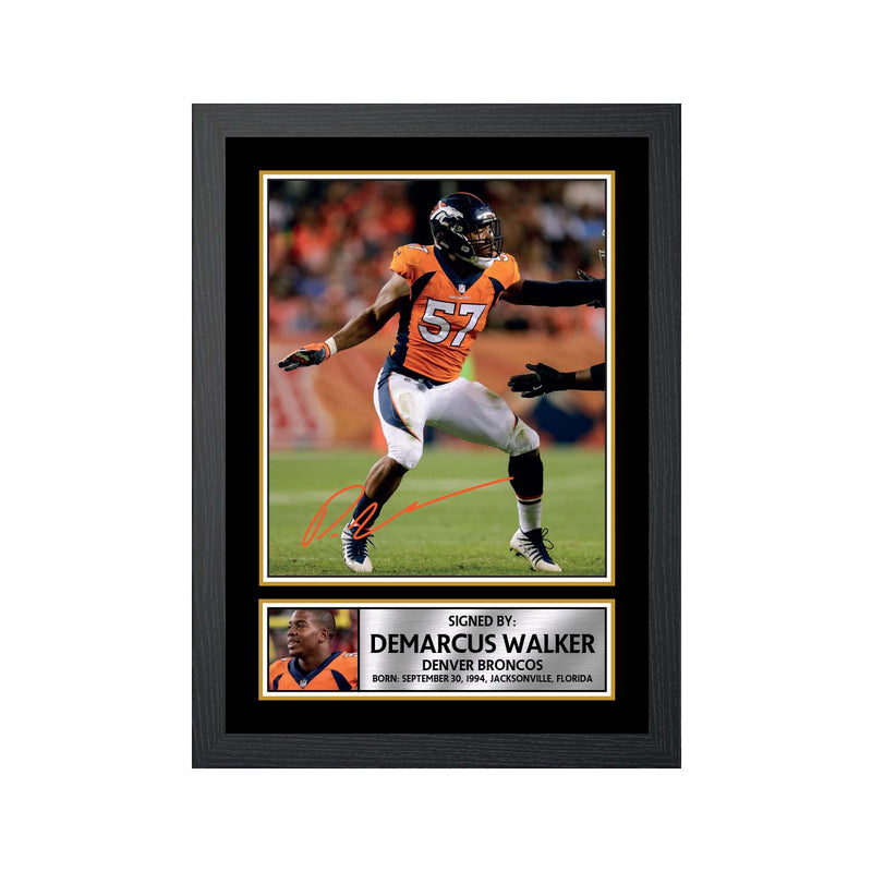 DeMarcus Walker Limited Edition Football Signed Print - American Footballer