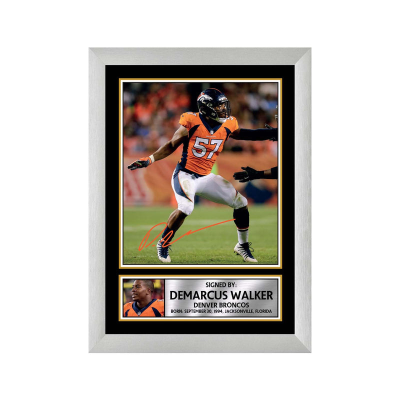 DeMarcus Walker Limited Edition Football Signed Print - American Footballer