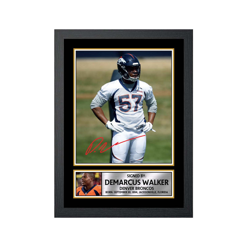DeMarcus Walker 2 Limited Edition Football Signed Print - American Footballer