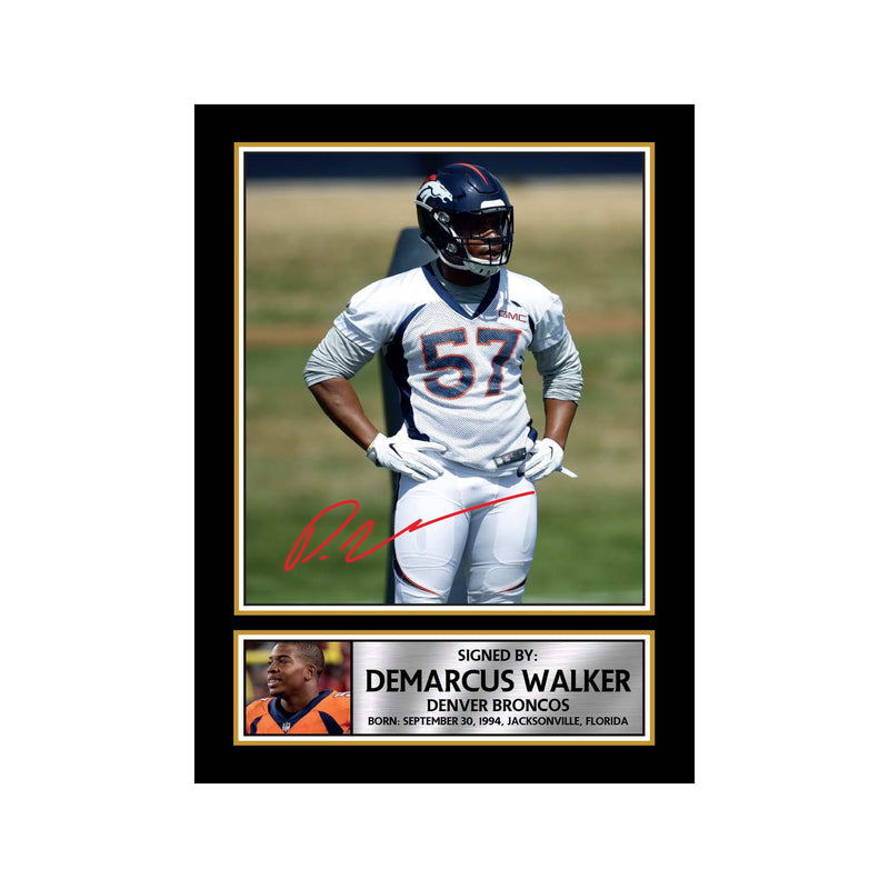 DeMarcus Walker 2 Limited Edition Football Signed Print - American Footballer