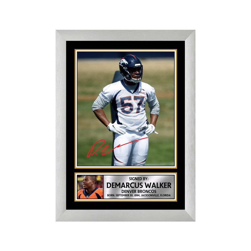 DeMarcus Walker 2 Limited Edition Football Signed Print - American Footballer