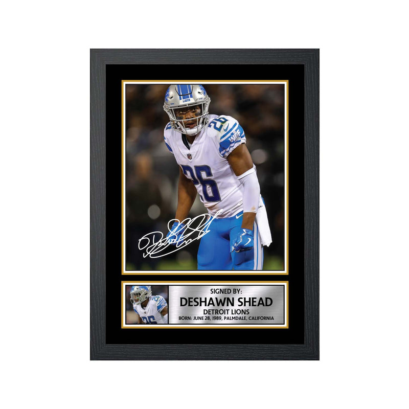 DeShawn Shead Limited Edition Football Signed Print - American Footballer
