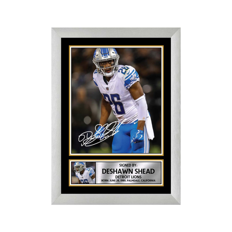 DeShawn Shead Limited Edition Football Signed Print - American Footballer