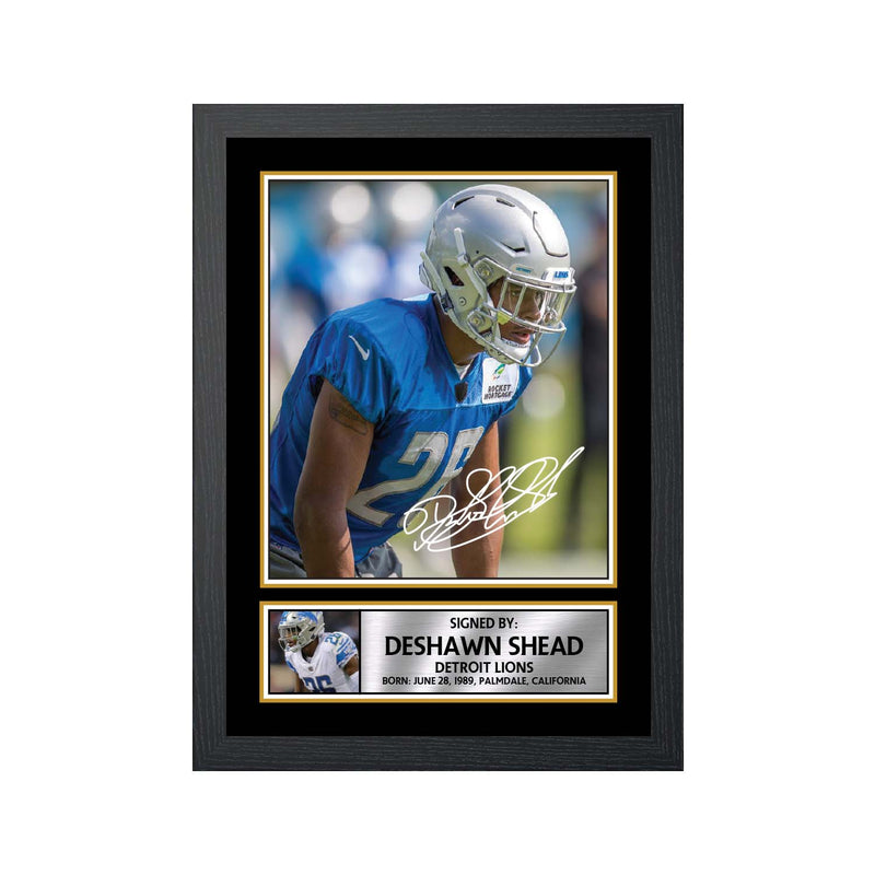 DeShawn Shead 2 Limited Edition Football Signed Print - American Footballer