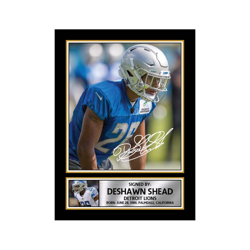 DeShawn Shead 2 Limited Edition Football Signed Print - American Footballer